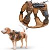 Tactical Dog Harness with Handle, Medium. Desert Camouflage 900D Nylon Tactical Dog Vest Harness. No Pull Breathable Dog Tactical Harness with Adjusta