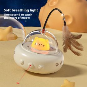 Smart Electric Cat Car With Automatic Laser Pointer - Cat Fun, Energy-Saving Product (Option: White)