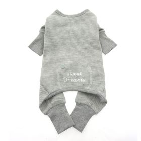 Sweet Dreams Thermal Dog Pajamas (Color: Alloy Gray, size: 2X-Large)