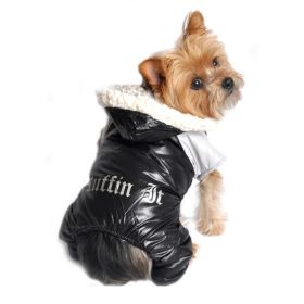 Ruffin It Dog Snowsuit Harness (Color: Black and Gray, size: Small/Medium)